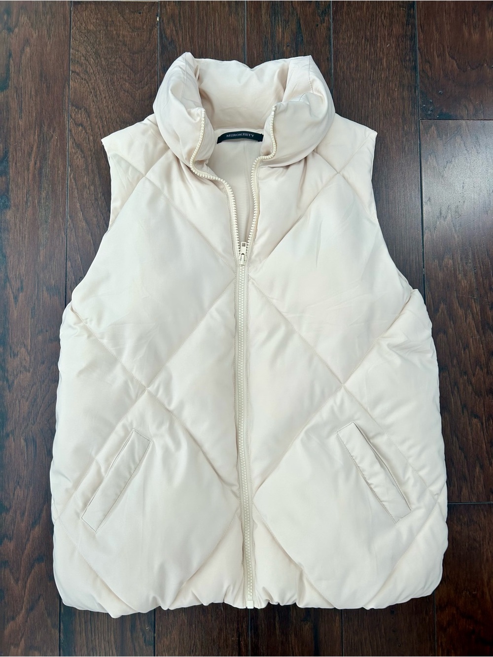 Women’s Quilted Puffer Vest - Cream